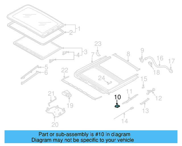 Sunroof Guide Jaw Bracket 8D5-877-483 - View 31