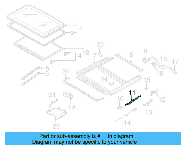 Sunroof Guide Jaw 8D5-877-151-A - View 37