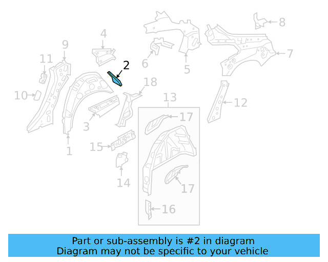 Outer Wheelhouse Reinforced Plate 3G8-809-819 - View 3