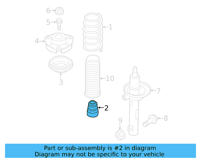 Strut Bumper 3C0-412-303-C - View 8