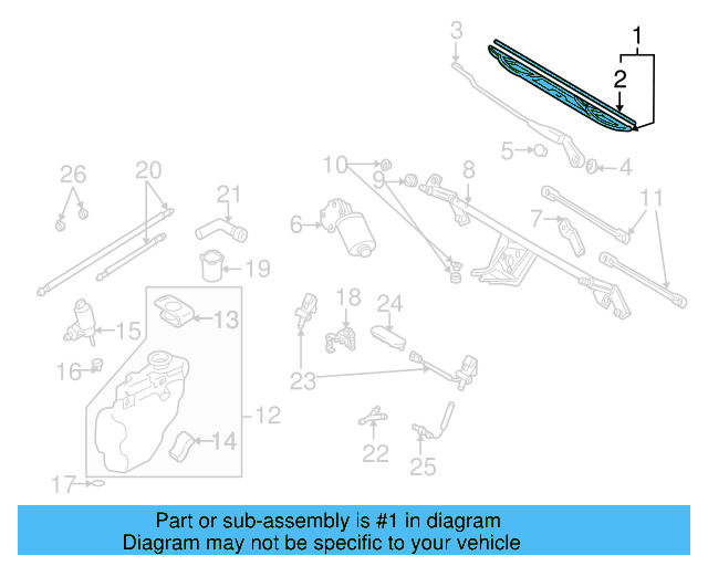 Wiper Blade 1HM-955-425 - View 3