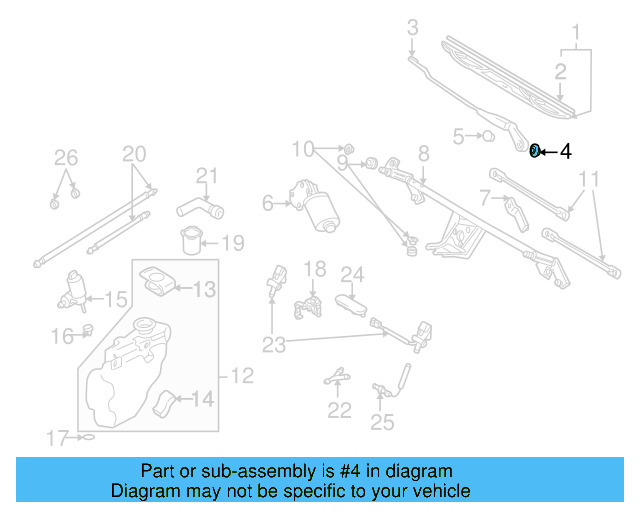 Wiper Arm Grommet 1H0-955-229 - View 2