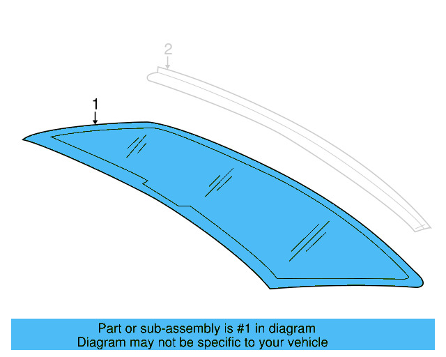 Back Glass 3C8-845-051-H-NVB - View 4