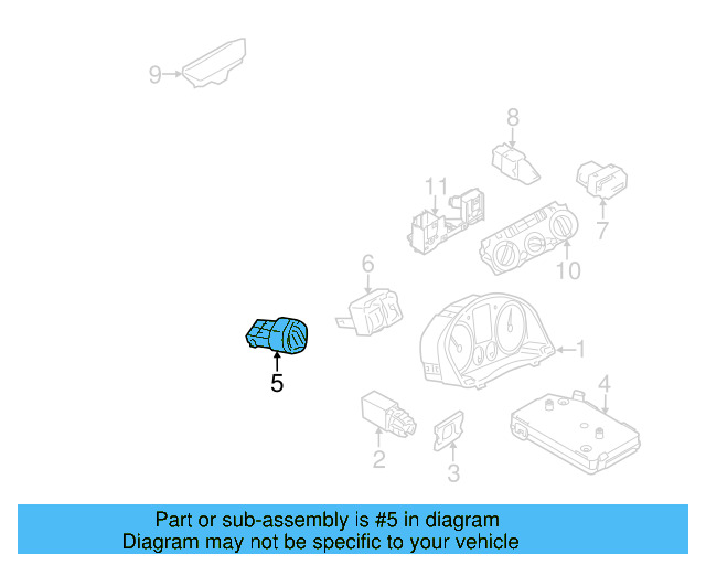 Headlamp Switch 3C8-941-431-AC-XSH - View 24