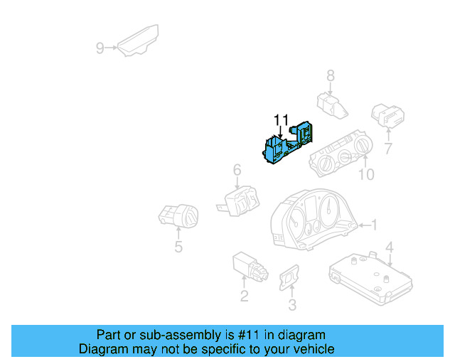 Heater Control Mount Panel 5C1-819-045 - View 6
