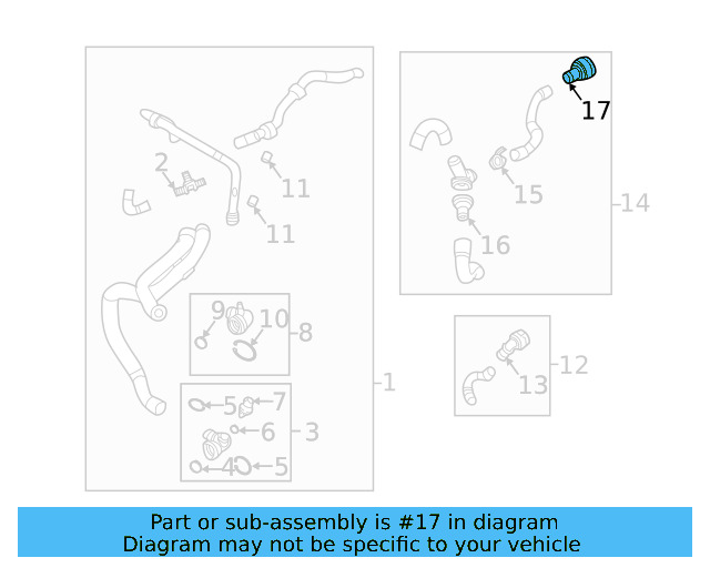 Upper Hose Coupling 5Q0-122-291-E - View 3