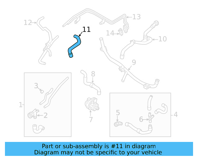Center Hose 5QN-121-109-A - View 3
