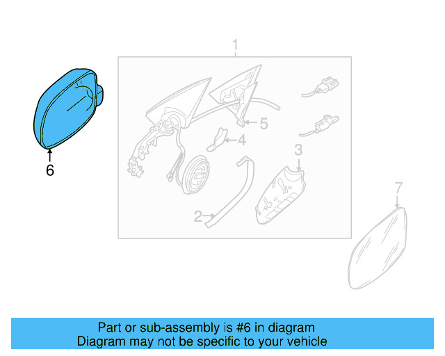 Door Mirror Cover (Unpainted) 3b0857538bgru