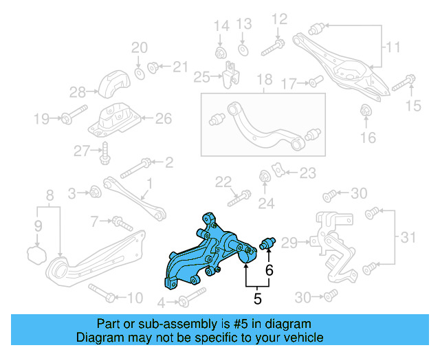 Lower Control Arm Mount Bolt N-106-405-01 - View 20
