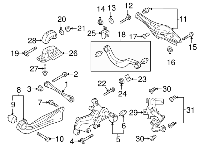 Trailing Arm Mount Bolt N-107-695-01