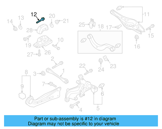 Upper Control Arm Adjust Bolt WHT-000-227 - View 5