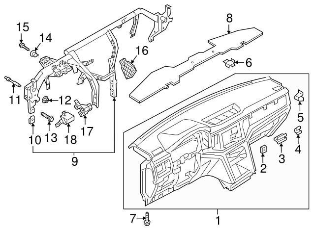 Cluster Bezel Retainer Clip 6N0-867-190-A - View 62