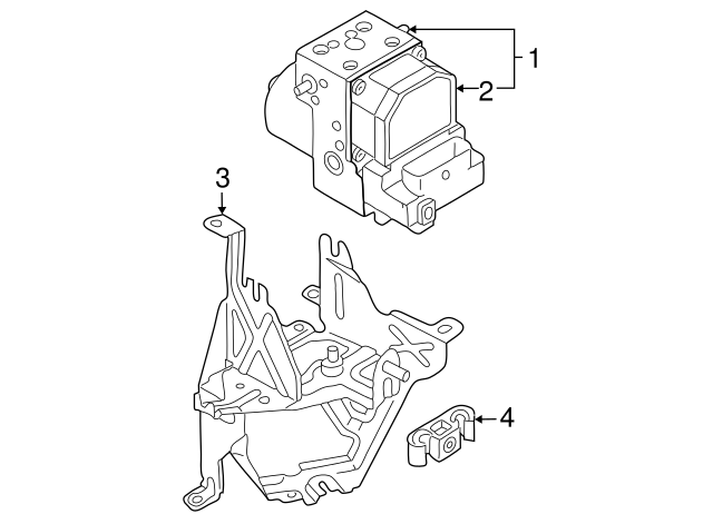 Mount Bracket 3B0614335B - View 2
