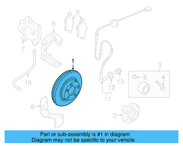 Disc Brake Rotor Front 4B0-615-301-B - View 3