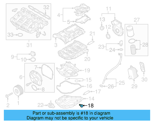 Drain Plug 06L-103-801 - View 25
