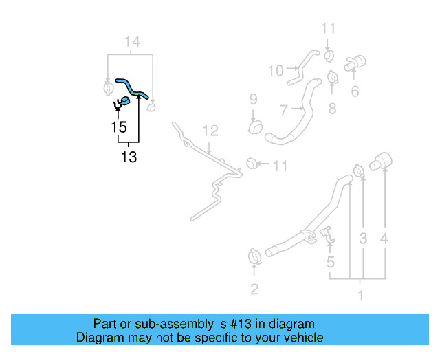 Overflow Hose 5N0-122-447-J - View 4
