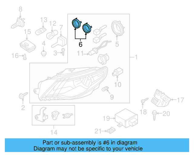 Rear Cap 6Q0-941-607-B - View 23