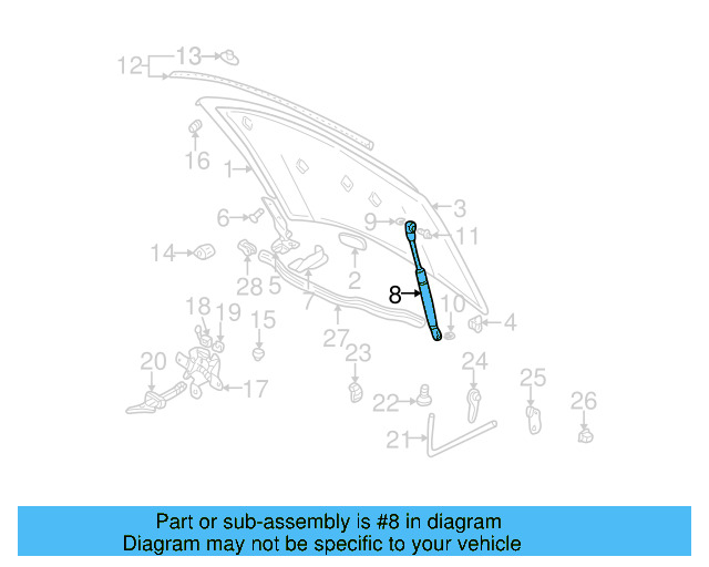 Support Cylinder 1J0-823-359-B - View 5