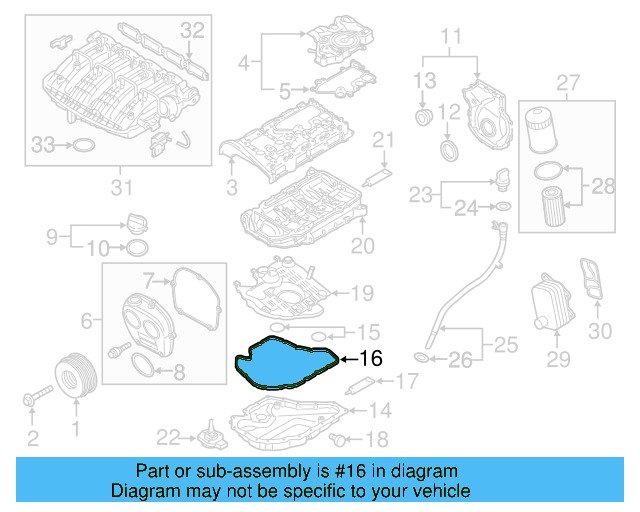 Pan Gasket 06K-103-649-J - View 11
