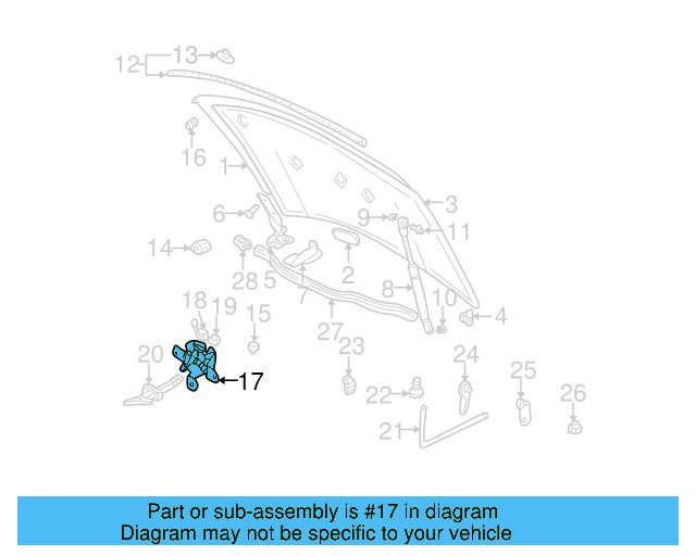 Hood Latch 1J0-823-509-E - View 17