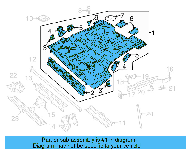 Rear Floor Pan 5C5-813-111 - View 4