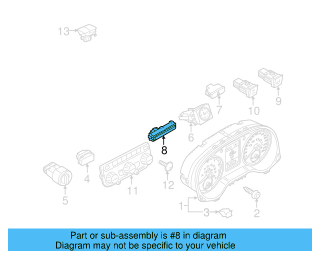 Air Bag Lamp 561-919-234-1QB - View 5