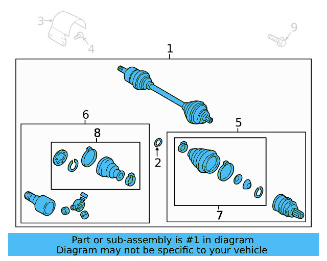 Axle Assembly 5Q6-407-272-S - View 3