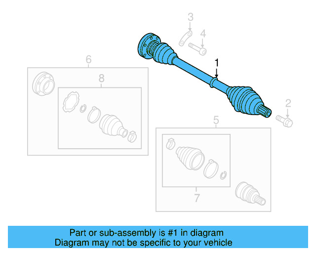 Axle Assembly 5Q6-407-272-J - View 2
