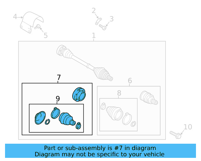 Inner Cv Joint 5QM-498-103-F - View 2