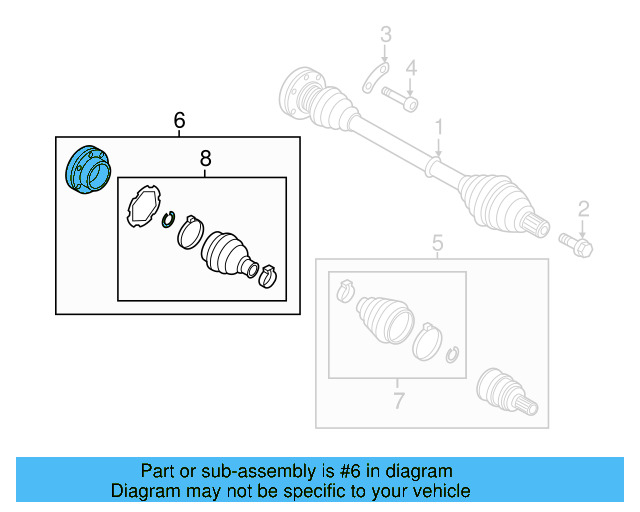 Inner Joint Assembly 5QM-498-103 - View 2