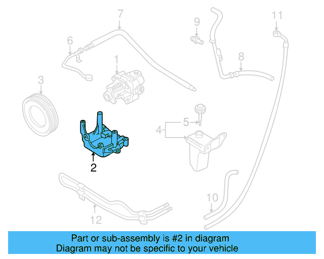 Power Steering Pump Bracket 078-145-383-G - View 3