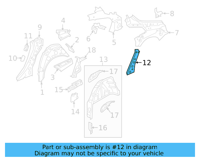Inner Pillar 3G8-809-054 - View 3