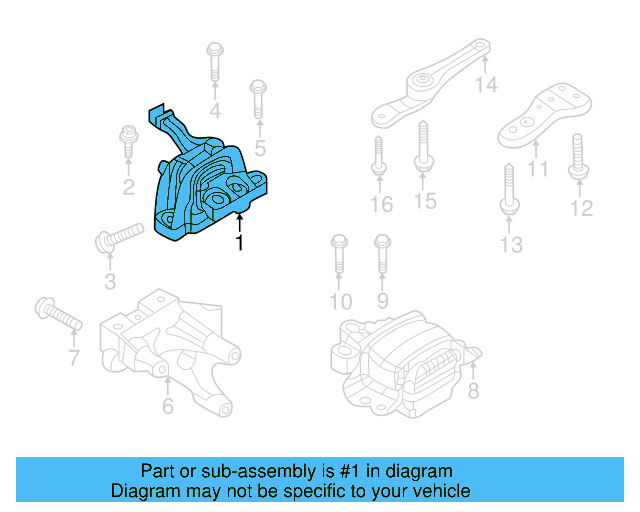 Motor Mount 3Q0-199-262-M - View 3