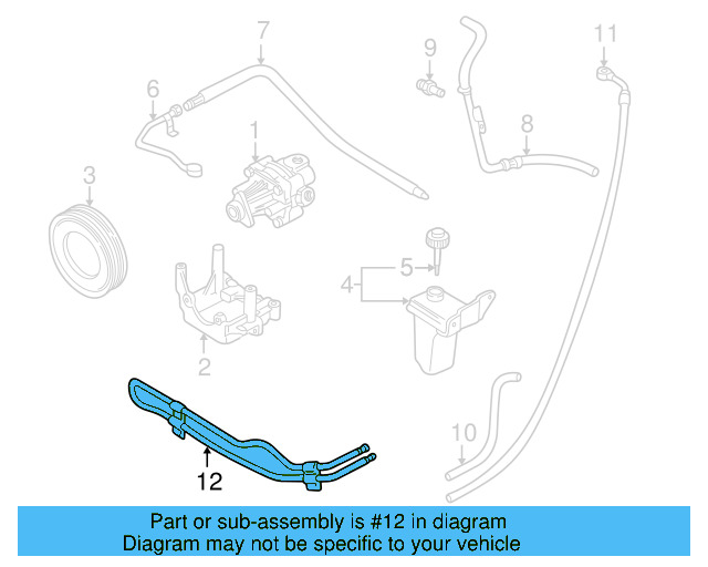 Power Steering Cooler Tube 8D0-422-885-P - View 7