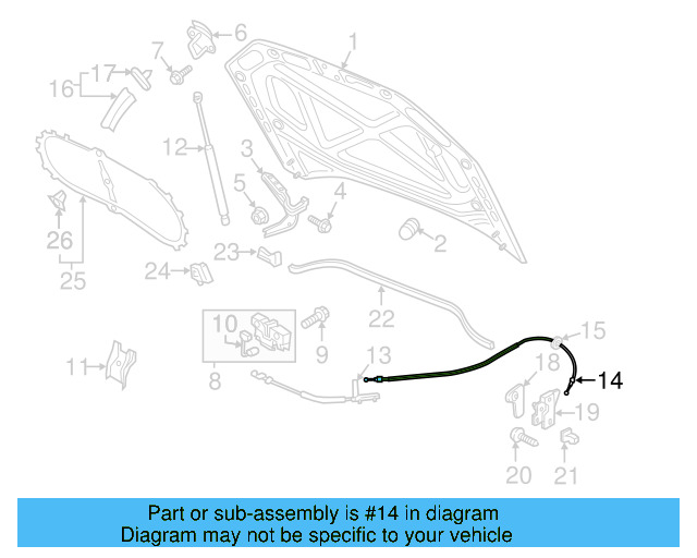 Release Cable 561-823-535 - View 4
