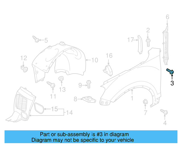 Fender Rear Bolt N-104-514-04 - View 6