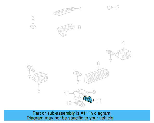 Defroster Duct 3B1-819-081-C - View 8
