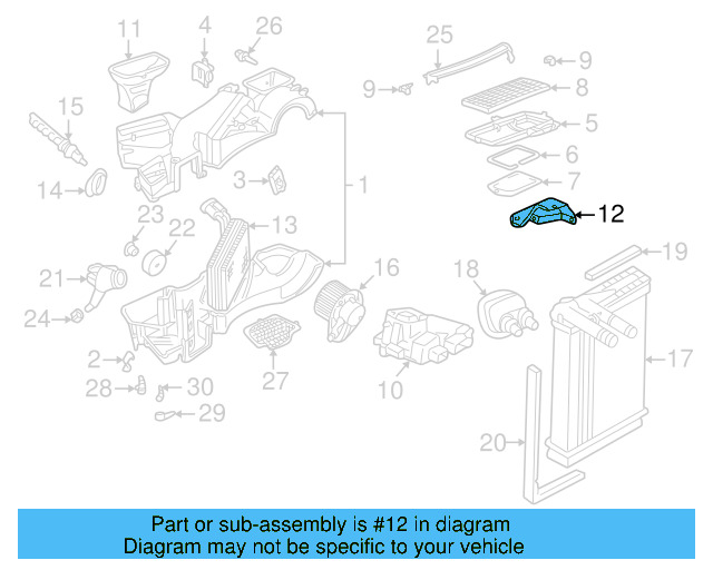 Evaporator Core Grommet 8D0-820-119-A