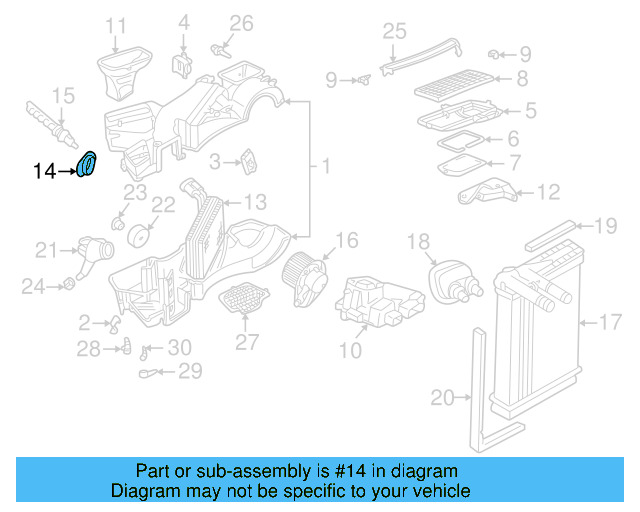 Evaporator Core Grommet 8D0-820-119-A - View 3