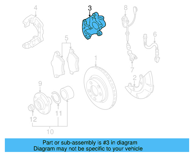 Disc Brake Caliper 1J0-615-123-D