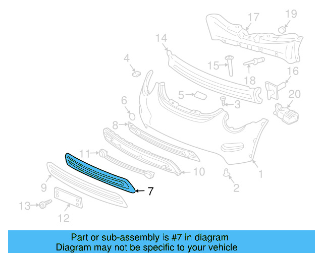 Lower Grille 1C0-807-681-G-01C