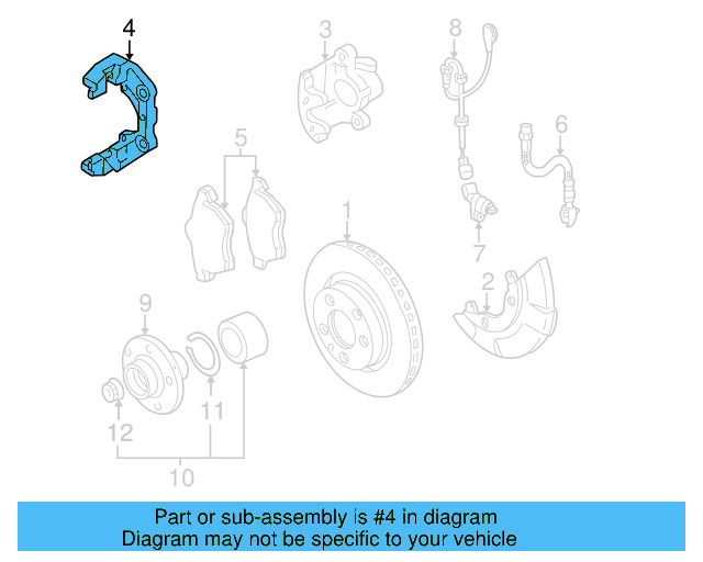 Disc Brake Caliper Bracket 3B0-615-125 - View 11