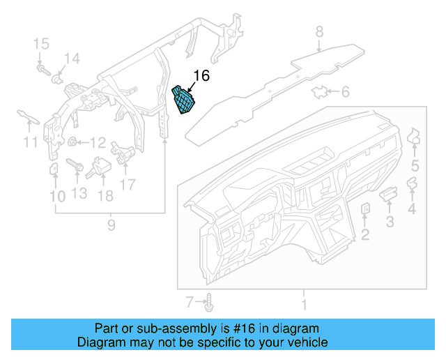 Instrument Panel Cross 3CN-858-801-A