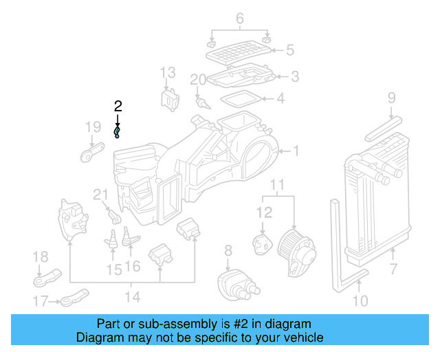 Evaporator Case Clamp 8D1-820-245 - View 3