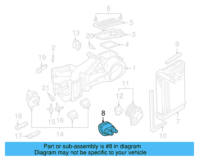 Heater Core Grommet 8D0-819-699-B - View 4