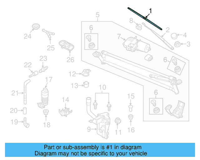Wiper Blade 3C8-955-425-B - View 9