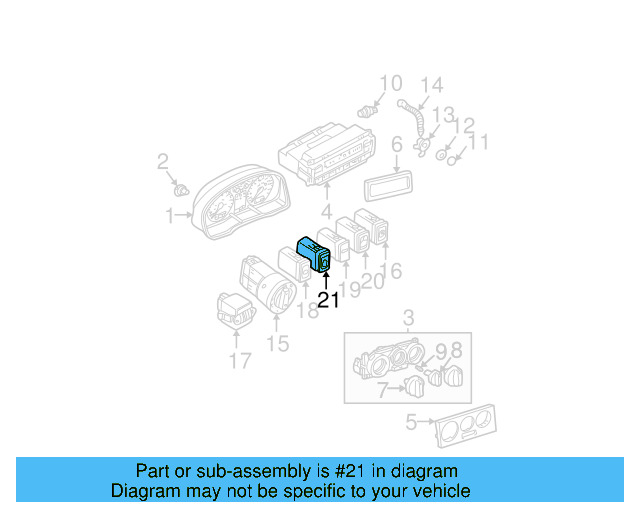 Seat Heat Switch 3B0-963-563-C-01C - View 5
