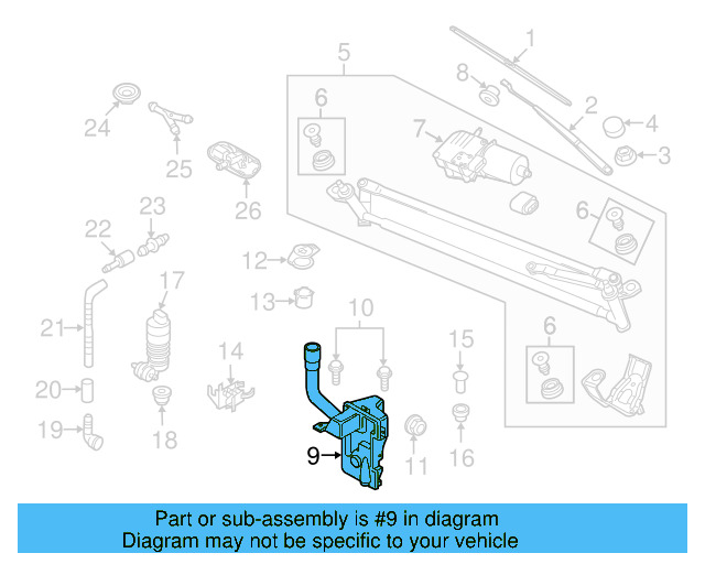 Washer Reservoir 5N0-955-453-G - View 4