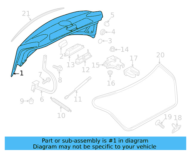 Trunk Lid 561-827-025-P - View 4