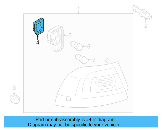 Tail Lamp Assembly Gasket 7P6-945-192 - View 3